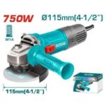 Total Angle grinder 750W 115mm - Image 2