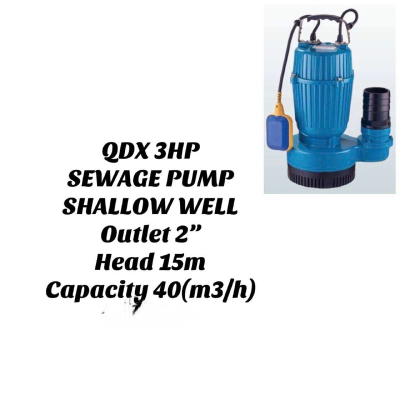 56aed868-0af1-4066-ad27-897dad633e0a.jpg QDX 3hp sewage pump shallow well 15m - Image 1
