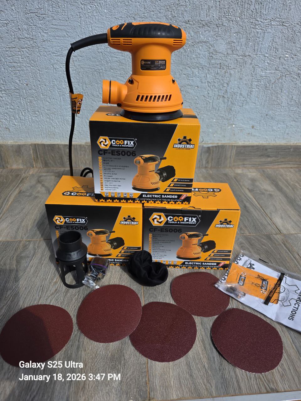 e21f6ff7-130d-4581-905d-2da9338fd085.jpg Coofix orbital sander 360watts - Image 1